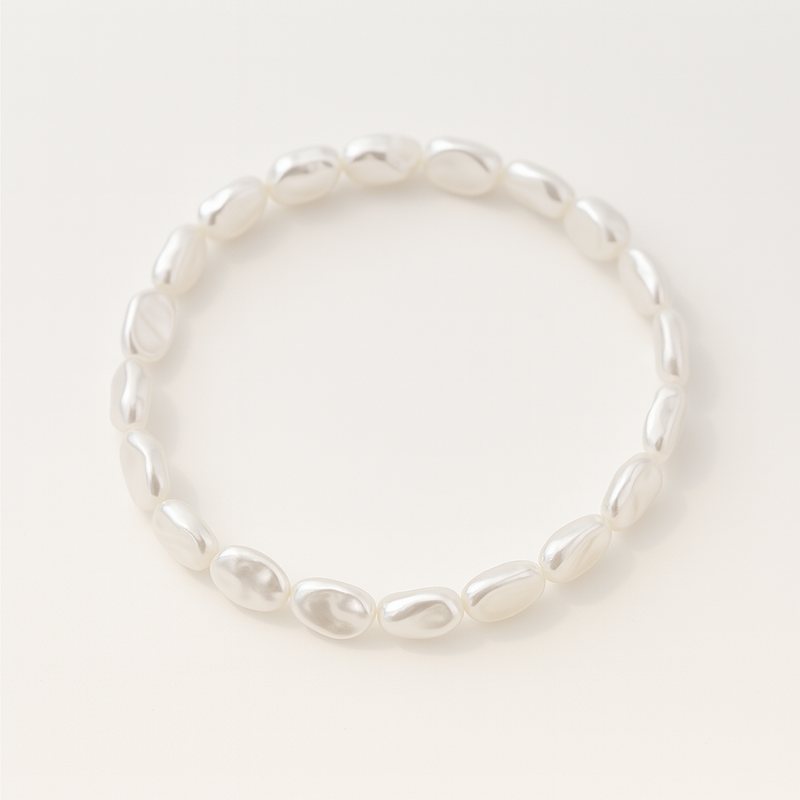 Pulseira com Pérolas Imitadas em Estilo Vintage Elegante