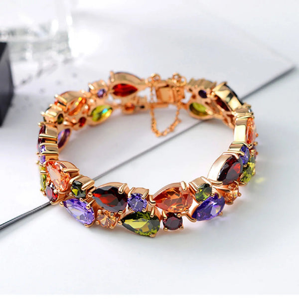 Pulseira Glozir Multicolor Zircônia Elegance