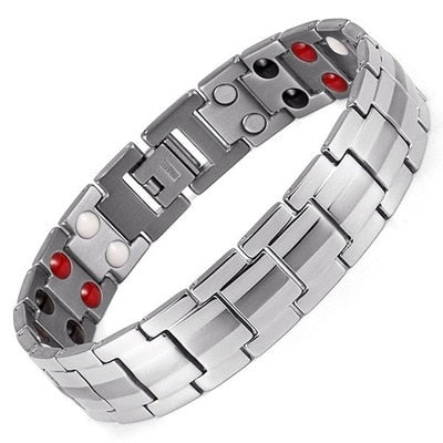 Descubra a Pulseira Magnética com Design de Dragão. Terapia Magnética e Moda Unissex combinadas em um Acessório. Beneficie-se do Magnetismo, Estilo Natural e Design Ergonômico. Feita de Liga Durável, a Pulseira oferece Conforto e Durabilidade. Cores Versáteis: Preto, Prateado e Dourado. Elevando Estilo e Bem-Estar!