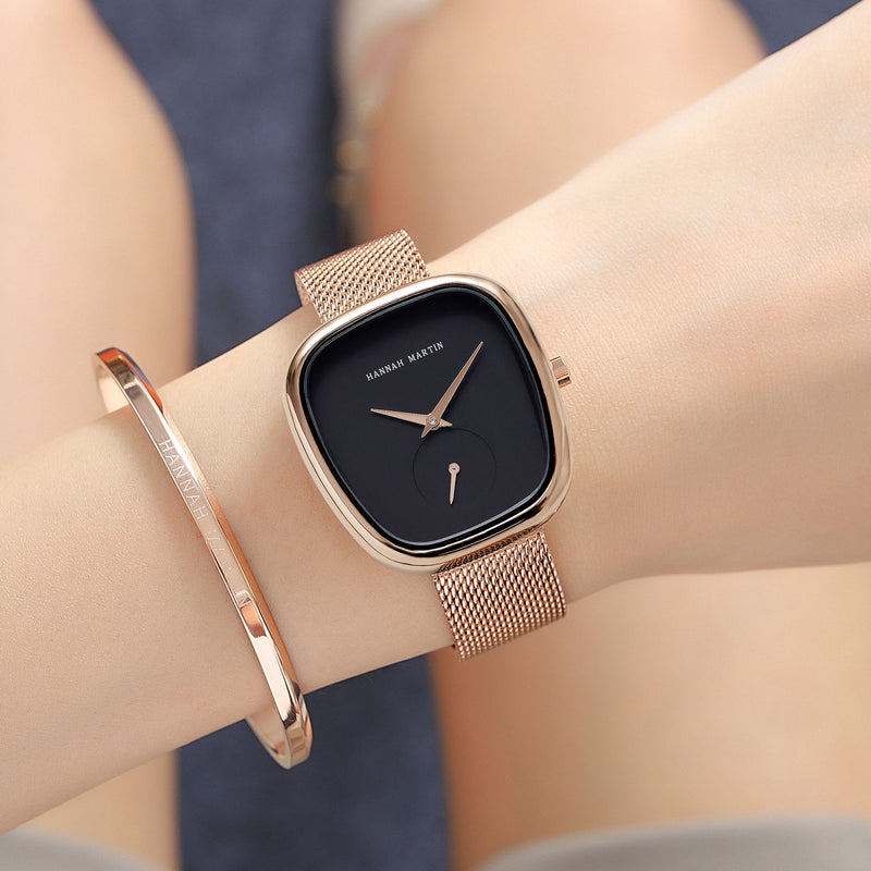 Relógio Feminino Tonneau + Pulseira Elegant