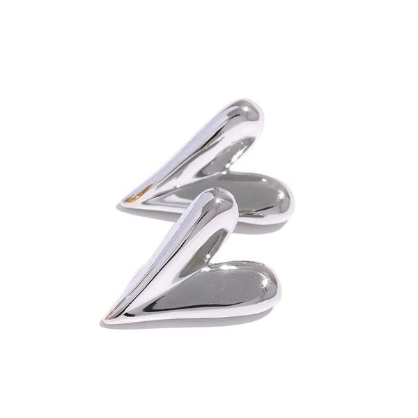 Brinco Feminino Coração Glamour 18K