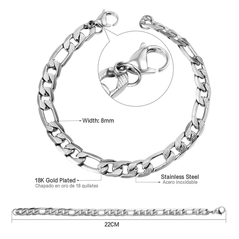 Descubra a Pulseira Masculina em Aço Inoxidável com Mix de Ouro e Prata. Estilo Punk e Hiphop para os amantes da moda. Com Fecho LOBSTER e Design Avançado, essa Pulseira de 22cm se destaca no mundo dos acessórios. Elegância e Durabilidade em um só produto. Ideal para quem busca versatilidade e luxo.