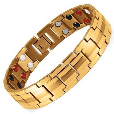 Descubra a Pulseira Magnética com Design de Dragão. Terapia Magnética e Moda Unissex combinadas em um Acessório. Beneficie-se do Magnetismo, Estilo Natural e Design Ergonômico. Feita de Liga Durável, a Pulseira oferece Conforto e Durabilidade. Cores Versáteis: Preto, Prateado e Dourado. Elevando Estilo e Bem-Estar!