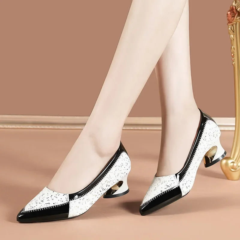 Scarpin Poder Leve Glamure com Salto Quadrado Estável