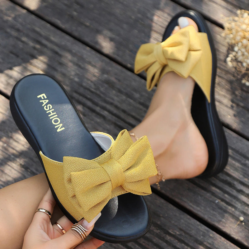 Sandália Glamure Laço Chic Conforto Casual