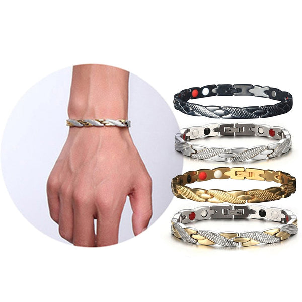 Descubra a Pulseira Magnética com Design de Dragão. Terapia Magnética e Moda Unissex combinadas em um Acessório. Beneficie-se do Magnetismo, Estilo Natural e Design Ergonômico. Feita de Liga Durável, a Pulseira oferece Conforto e Durabilidade.  Cores Versáteis: Preto, Prateado e Dourado. Elevando Estilo e Bem-Estar!