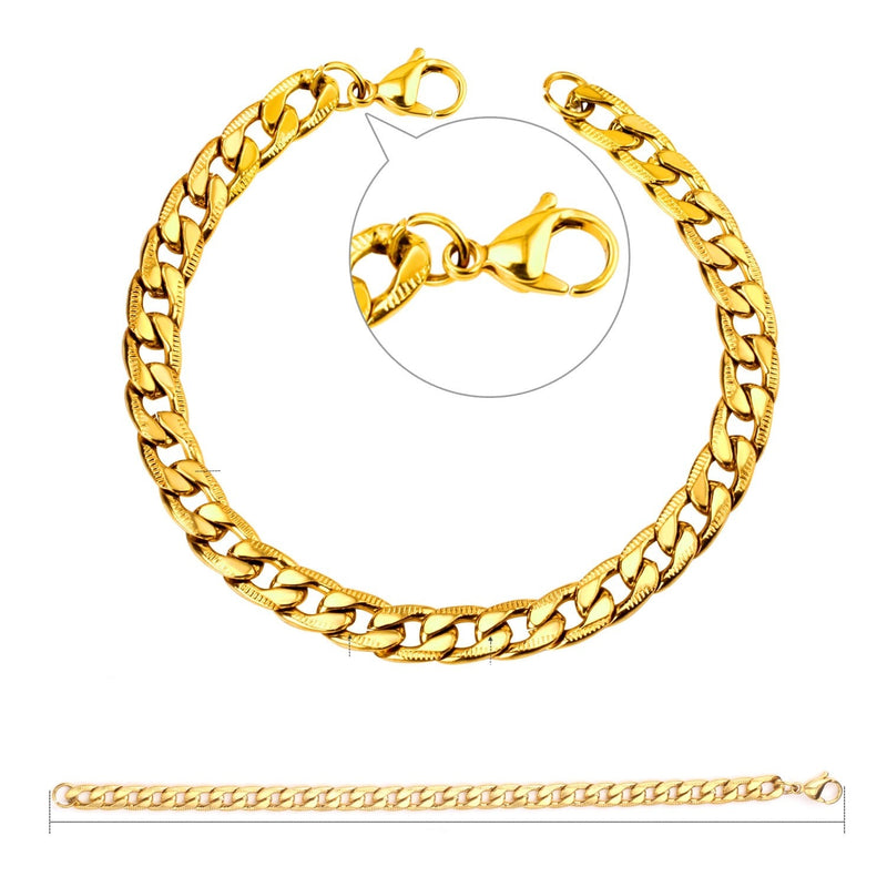 Descubra a Pulseira Masculina em Aço Inoxidável com Mix de Ouro e Prata. Estilo Punk e Hiphop para os amantes da moda. Com Fecho LOBSTER e Design Avançado, essa Pulseira de 22cm se destaca no mundo dos acessórios. Elegância e Durabilidade em um só produto. Ideal para quem busca versatilidade e luxo.