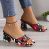 Sapatos de Salto Floral
