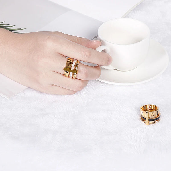 Descubra o ANEL TRÊS CAMADAS Zircônia Romana, uma expressão de ELEGÂNCIA e sofisticação. Feito com aço inoxidável de ALTA QUALIDADE e detalhes em Zircônia, este anel é perfeito para qualquer ocasião. Disponível em cores como Ouro, Prata e Rosé, é a escolha ideal para quem busca um ANEL VERSÁTIL e durável.
