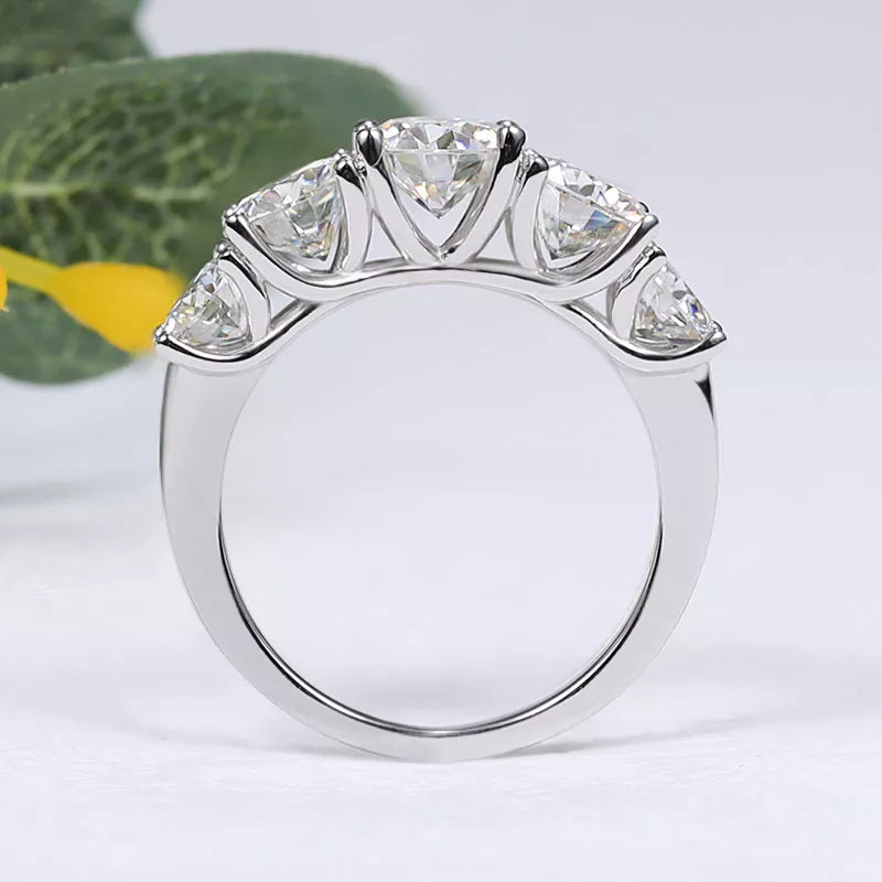 Anel de Prata 925 e Pedra Moissanite Luminar Glamure